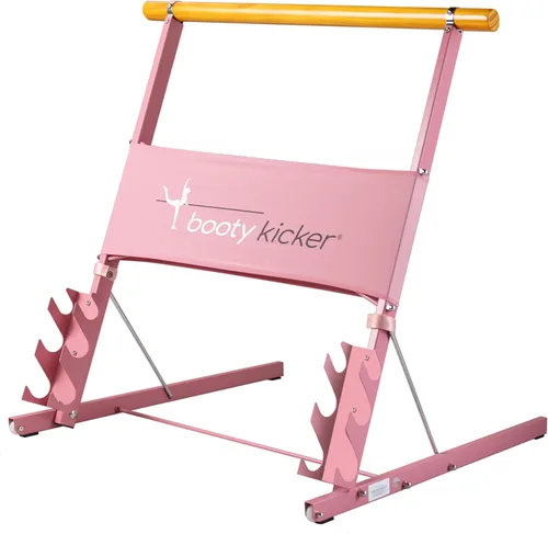Miniatura 10 de Portable Folding Exercise Bar for Barre, Balance and Ballet Home Workouts, Strong Freestanding Stable Design Blanco