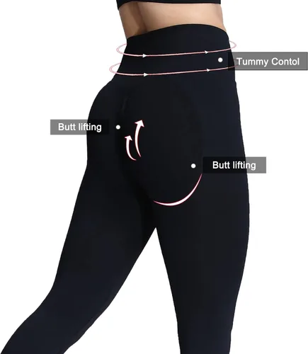 Miniatura 3 de Aoxjox Leggings sin costuras para mujer, con levantamiento de glúteos, cintura alta, pantalones de yoga para entrenamiento