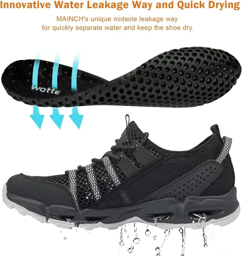 Miniatura 3 de MAINCH Zapatos de agua de senderismo para mujer, de secado rápido, para deportes al aire libre