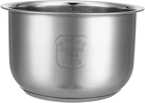 Kichvoe Olla de arrocera interior antiadherente para arrocera, revestimiento interior de acero inoxidable, recipiente universal para cocinar arroz,