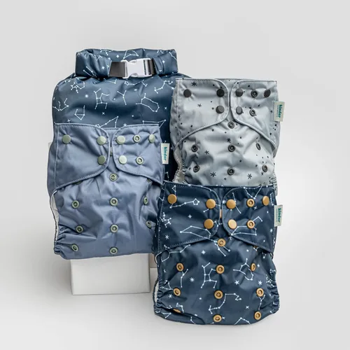 Miniatura 31 de Kinder Juego de 5 pañales de tela reutilizables para bebé, estilo bolsillo, camiseta atlética que absorbe la humedad, recién nacido a orinal 7-60