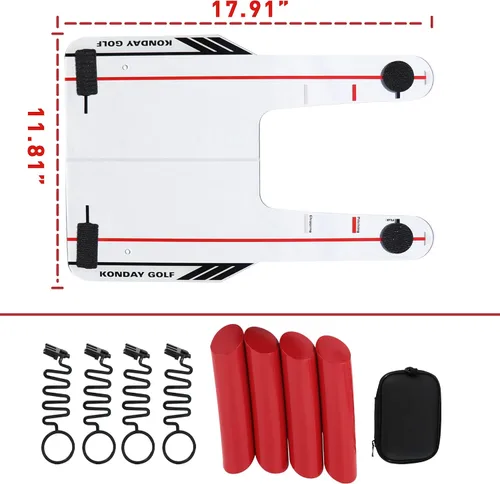 Miniatura 5 de Ayuda de entrenamiento de swing de golf, mejora tu swing gira y golpea la pelota de golf para practicar la línea recta de desvanecimiento y dibujo