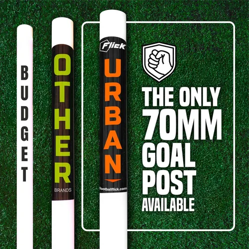 Miniatura 6 de Football Flick Ultimate All Weather uPVC portería de fútbol con postes de 2.756 in de grosor tratados con rayos UV, sistema de bloqueo integrado