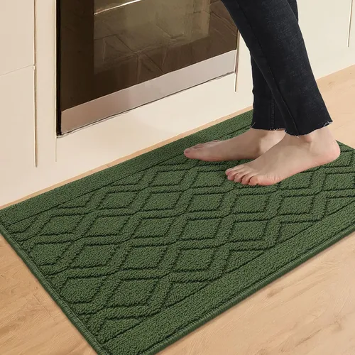 Miniatura 56 de COSY HOMEER Tapete de cocina antideslizantes, absorbentes para el piso, alfombra de cocina lavable, tapete de pie para fregadero, alfombra de Beige