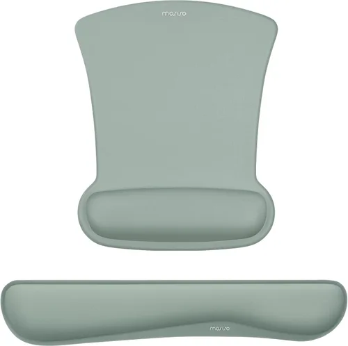 MOSISO Juego de Reposamuñecas para Teclado y Mouse, Alfombrilla Ergonómica con Base Antideslizante para Alivio del Dolor en Casa/Oficina y Escritura