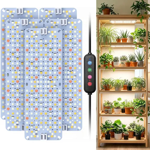 Miniatura 10 de SDOVUERC Luces de Crecimiento de Espectro Completo 384 LEDs, Luces de Crecimiento de Plantas de 24W para Plantas de Interior con Función de Conexión