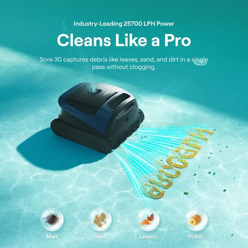 Miniatura 3 de Beatbot Sora 30 Aspiradora de piscina, limpieza de pisos, paredes, línea de agua y plataforma, 6800 GPH de potencia, estacionamiento inteligente