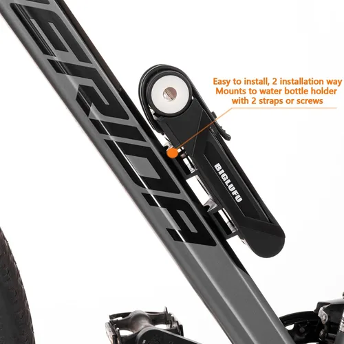 Miniatura 7 de Candado de bicicleta para bicicleta, scooter y motocicleta, con 4 llaves, cadena plegable, de acero aleado, con soporte de montaje, 2 correas, 34