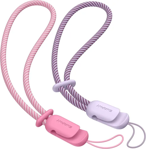 Miniatura 31 de SURPHY Paquete de 2 cordones de teléfono para funda de teléfono celular, correa de muñeca para teléfono para funda, correa de teléfono celular
