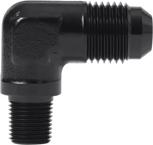Miniatura 56 de EVIL ENERGY Adaptador de ajuste de 6AN a 3/8" NPT macho de 90 grados, aluminio