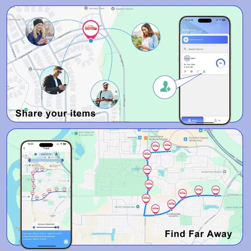 Miniatura 6 de Rastreador GPS para vehículos con funda magnética funciona con Find My (solo iOS), sin suscripción de tarifa mensual, no requiere tarjeta SIM
