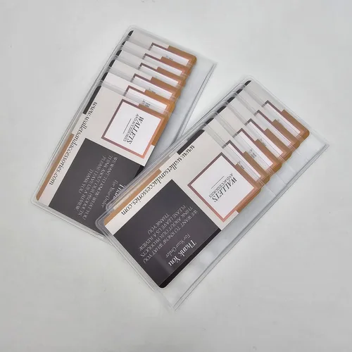 Miniatura 3 de Juego de 2 insertos para billetera de 6 y 12 páginas para tarjetas de crédito de plástico transparente, CheckBook 6 Página, Cartera con tarjetero