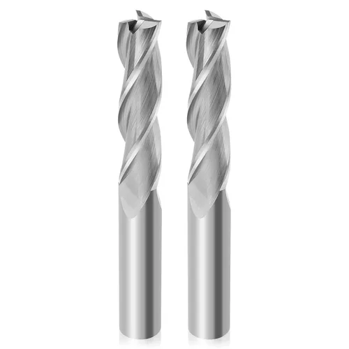 Miniatura 33 de EANOSIC 5 brocas de compresión en espiral de 1/4 pulgadas, longitud de corte de 1-1/4 pulgadas, extralargas de 3 pulgadas, fresadora CNC de carburo