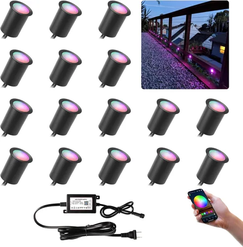 Miniatura 11 de Luces LED para terraza al aire libre con fotocélula blanca cálida Φ1.18 pulgadas, bajo voltaje, 12 V CC, IP67, impermeable, eléctrica, con cable