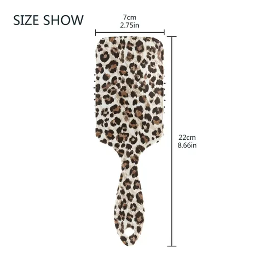 Miniatura 3 de Cepillo de pelo con estampado de leopardo y guepardo, cepillos desenredantes de plástico, cepillo de pelo natural para mujeres y hombres color1