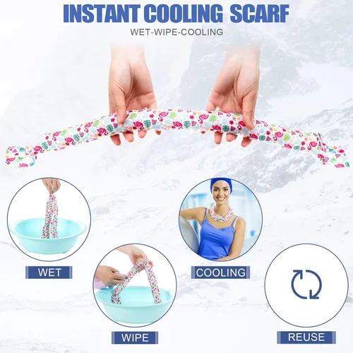 Miniatura 4 de Bufanda refrescante para el cuello de 6 piezas con lazo empapado alrededor del cuello