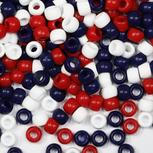 Miniatura 30 de 1000 cuentas de pony negras de 0.236 x 0.32 pulgadas para pulseras, trenzas de pelo y manualidades de bricolaje, solo para uso en manualidades