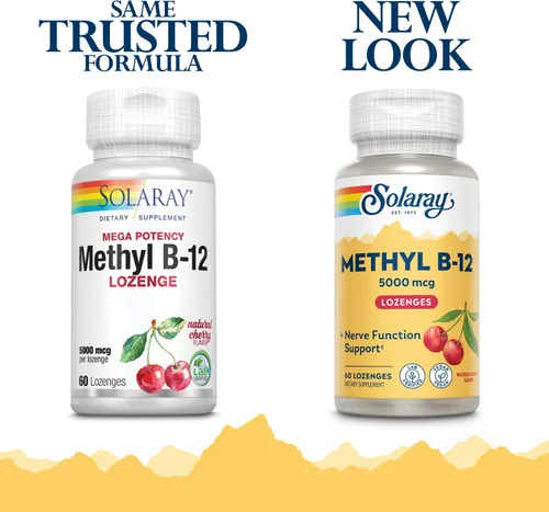 Miniatura 2 de SOLARAY Metil B12, Pastilla, Cereza (Btl-Plástico) 5000mcg 60ct
