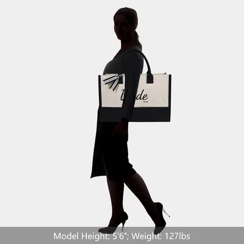 Miniatura 30 de TOPDesign Canvas Tote Bag, Bridal Shower Gifts for Bride, Wedding Bachelorette Bride Gifts Shoulder Bag
