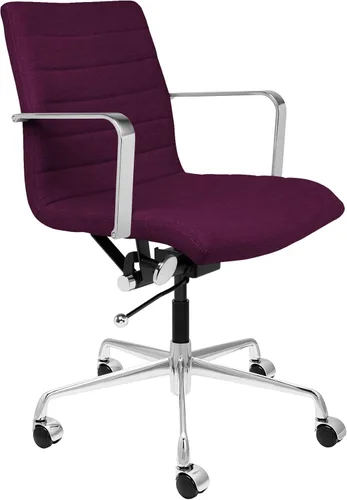 Miniatura 11 de Laura Davidson Furniture SOHO II Silla de oficina acanalada, silla de escritorio con respaldo medio, diseño ergonómico con reposabrazos y giratorio