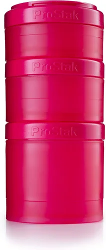Miniatura 12 de BlenderBottle ProStak frascos de almacenamiento Twist n' Lock de expansión 2 paquetes con bandeja para pastillas, todo negro