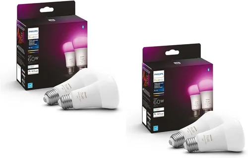 Miniatura 15 de Philips Hue - Paquete de 2 bombillas LED A19, compatibles con Bluetooth y Zigbee (opcional Hue Hub), activadas por voz con Alexa y Google Assistant
