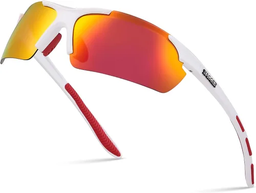 Miniatura 32 de Lentes de sol polarizados deportivos para hombres y mujeres, con diseño envolvente, UV400, para correr, béisbol, sóftbol, ciclismo, conducción