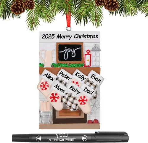 Miniatura 14 de Adornos de Navidad personalizados 2025, familia de 2, 3, 4, 5, 6, gnomo, adorno de Navidad personalizado con nombres, adornos familiares Gnomos