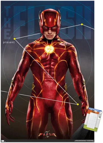 Miniatura 11 de Trends International DC Comics Movie The Flash - Póster tríptico de pared, 34 pulgadas de largo x 22.4 pulgadas, versión enmarcada en blanco