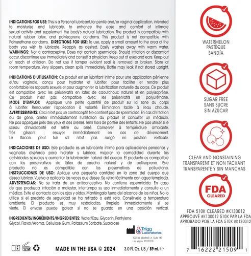 Miniatura 2 de Wet Juicy Watermelon - Lubricante comestible saborizado premium de sandía jugosa, para hombres, mujeres y parejas De larga duración, seguro