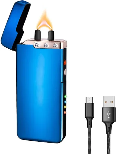 Miniatura 12 de GADATOP Encendedor eléctrico recargable, encendedor de plasma de arco, encendedor sin llama, encendedor al aire libre, resistente al viento