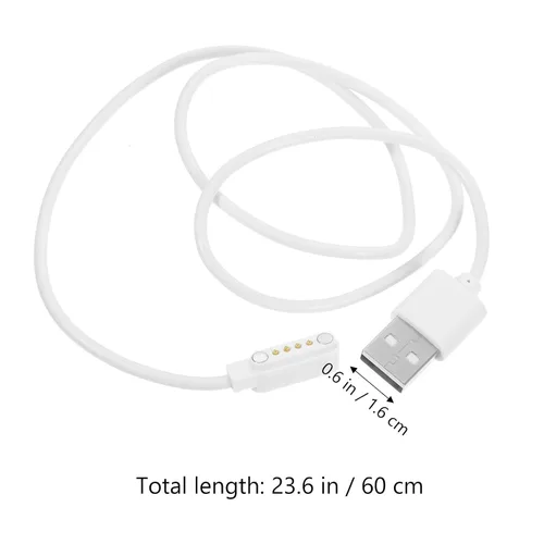 Miniatura 2 de Toddmomy Cable de carga magnético para reloj inteligente de 4 pines, cable de carga USB para relojes de teléfono, compatible con bandas inteligentes