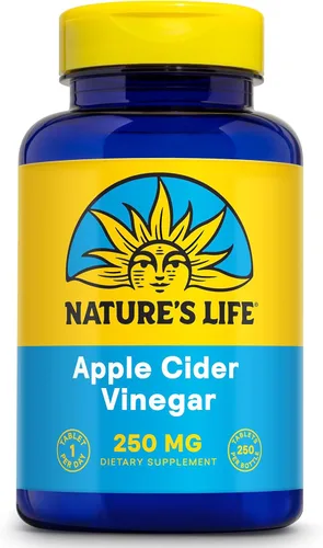 Nature's Life Vinagre de sidra de manzana 250mg | con 87 mg de ácido acético (250 cápsulas vegetales)