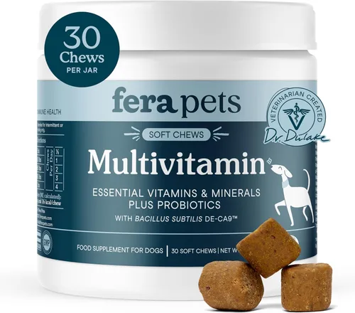 Miniatura 11 de Fera Pets Gomitas masticables multivitamínicas para perros con glucosamina y probióticos - Vitaminas y minerales esenciales para perros - Promueve