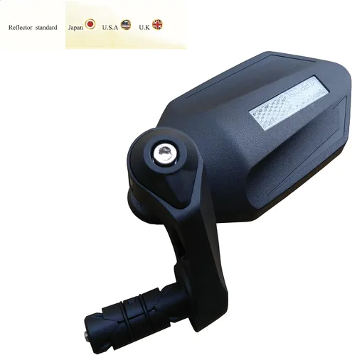 Miniatura 2 de Nuevo Espejo de Bicicleta con Extremo de Barra, Lente de Vidrio de Grado Automotriz Crystal UHD para Bicicleta Eléctrica, Resistente a Arañazos