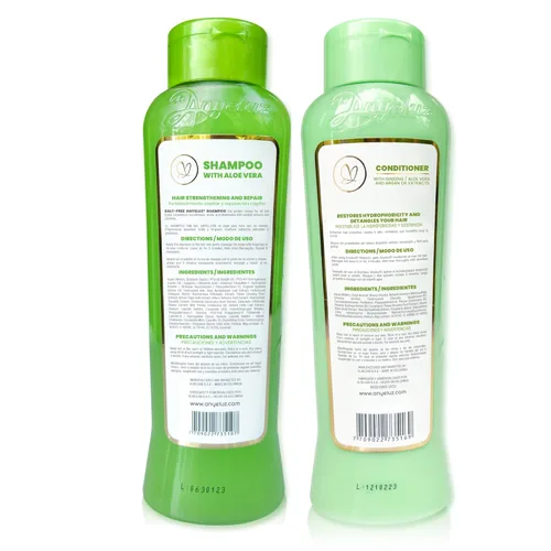 Miniatura 8 de ANYELUZ Juego de champú y acondicionador de aloe vera, con biotina, proporciona fuerza y vitalidad a tu cabello, elimina el exceso de aceite