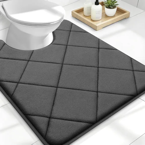Miniatura 70 de OLANLY Tapete de baño de espuma viscoelástica de 24 x 16 pulgadas, ultra suave y absorbente, lavable a máquina, cómodo tapete de baño para suelo