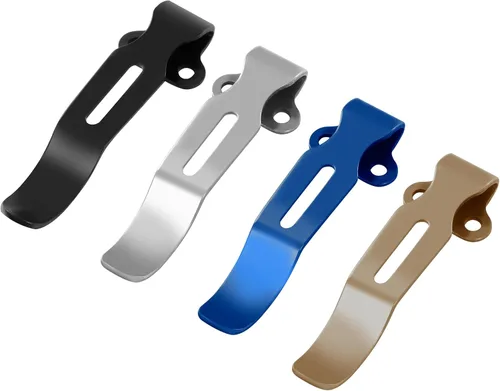 Miniatura 3 de Clips de bolsillo de transporte profundo con 2 tornillos, clip de bolsillo de acero inoxidable para benchmade Bugout 535 y más, acabado anodizado