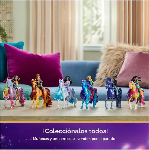 Miniatura 6 de Unicorn Academy, Set de Poder de Amistad de Ava y Leaf con Silla de Montar y Accesorios, Muñecas y Juguetes de Unicornio, Regalos y Pequeños