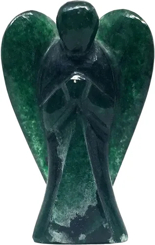 Miniatura 22 de Figura de ángel guardián de amazonita de 2 pulgadas, piedra natural tallada a mano, excelente para aliviar el estrés, la esperanza y la manifestación