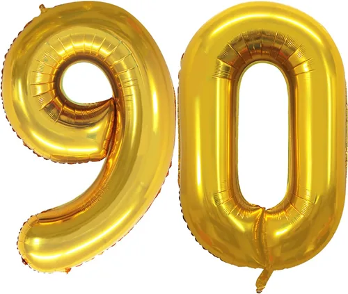 Miniatura 184 de Goer, conjunto de globos de papel aluminio para decoraciones de cumpleaños, globos de las letras de feliz cumpleaños y de números Oro