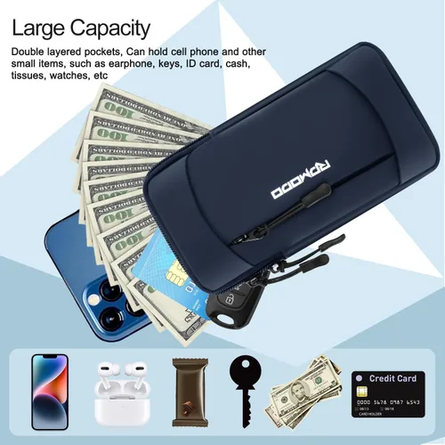 Miniatura 4 de Soporte para teléfono para correr, soporte para teléfono para iPhone 13, 14, 15, 16 Pro Max, Samsung, brazalete elástico ajustable para teléfono, 2