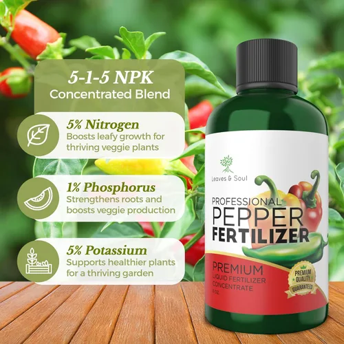 Miniatura 4 de Fertilizante de pimienta profesional líquido 5-1-5 concentrado de 8 onzas, alimento vegetal premium para plantas de pimienta, fertilizante líquido