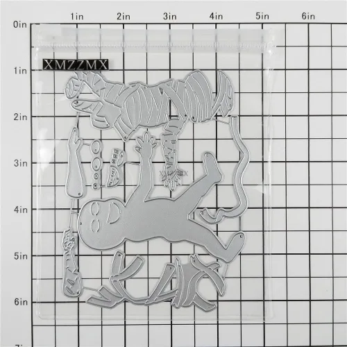 Miniatura 5 de Shadow Halloween Mummies - Troqueles de corte de metal para hacer tarjetas, kit de troqueles en relieve de papel, suministros de bolsillos