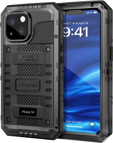Miniatura 108 de Mitywah Funda impermeable para iPhone 7/iPhone 8 / iPhone SE 2020, funda de metal resistente de grado militar, protección de cuerpo completo