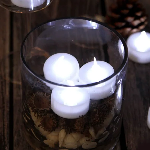 Miniatura 6 de AGPTEK Velas de té, paquete de 24 velas LED sin llama, funciona con pilas, velas sin parpadeo, de larga duración para boda, vacaciones, fiesta
