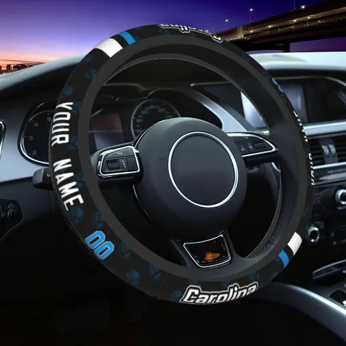 Miniatura 33 de Cleveland - Fundas personalizadas para volante de fútbol, con nombre y número, antideslizantes y absorbentes de sudor, accesorios para automóviles