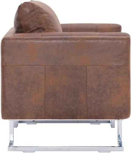 Miniatura 5 de Cómoda y duradera: silla de estilo moderno, sillón de respaldo alto, adecuado para sala de estar, dormitorio, sillón de cubo de club, piel sintética