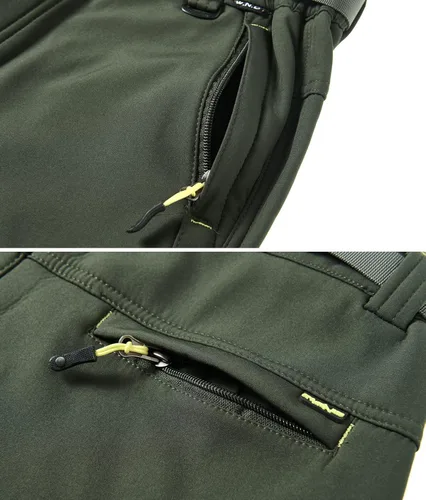 Miniatura 6 de MANSDOUR Pantalones de nieve para hombre, para esquí, invierno, con forro polar, repelente al agua, pantalones de snowboard