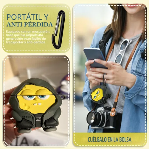 Miniatura 7 de Estuche lindo para AirPods Pro 3 (2025) Divertido con personajes de anime kawaii de dibujos animados 3D geniales Funda de silicona compatible